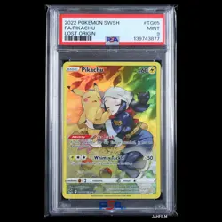 PSA 9 POKEMON 2022 LOST ORIGIN #TG05 FA PIKACHU LOST ORIGIN TG05/TG30 - Image 1