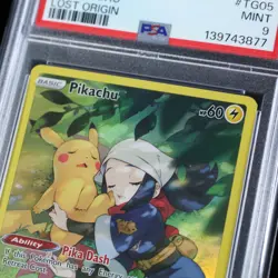 PSA 9 POKEMON 2022 LOST ORIGIN #TG05 FA PIKACHU LOST ORIGIN TG05/TG30 - Image 4