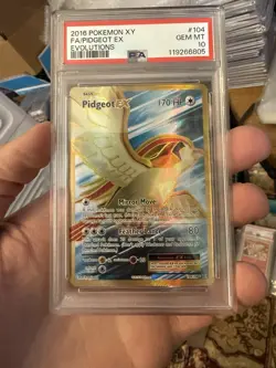 2016 Pokemon XY Evolutions #104/108 Pidgeot EX Full Art FA PSA 10 GEM MT - Image 1