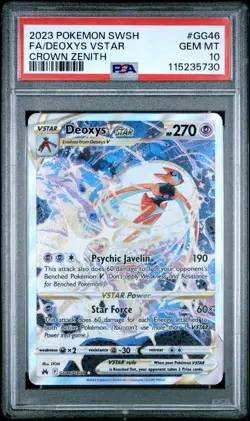 Pokemon Deoxys VSTAR GG46/GG70 - PSA 10 GEM MINT - SWSH: Crown Zenith: Galarian - Image 1