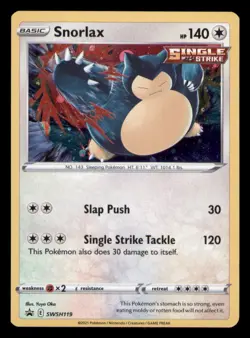 Snorlax SWSH119 Holo Promo Sword & Shield Promo Pokemon TCG NM - Image 1
