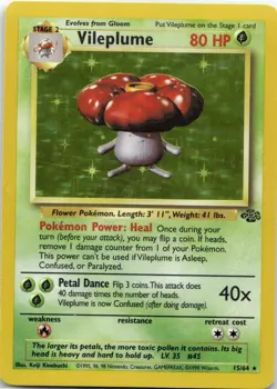 Vileplume 15/64 Holo R Jungle PokemonWOTC 1999 EN MP - Image 1