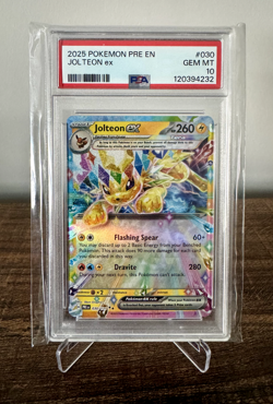 2025 Pokemon TCG Prismatic Evolutions Jolteon EX #30/131 Gem Mint 10! - Image 1