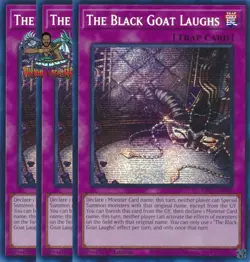 Yugioh! 3x The Black Goat Laughs MP25-EN057 Prismatic Secret Rare 1st Ed NM - Image 1