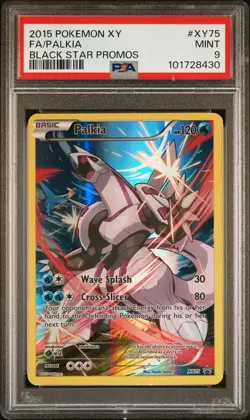 2015 POKEMON XY BLACK STAR PROMOS #XY75 FULL ART/PALKIA PSA 9 - Image 1