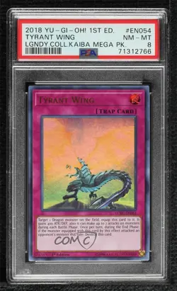 Tyrant Wing Ultra Rare 1st Ed. YuGiOh Legendary Collection Kaiba PSA 8 - Image 1