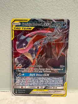 [NM/M]Pokemon Greninja & Zoroark GX 107/214 Ultra Rare Sun & Moon Unbroken Bonds - Image 1