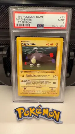 PSA9 Magnemite 1st Edition Shadowless - Englisch Pokemon Base Set 1999 - PSA 9 - Image 2