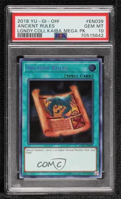 Ancient Rules SE 1st Ed. YuGiOh Legendary Collection Kaiba PSA 10 GEM MT - Image 1