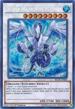 Trishula, Dragon of the Ice Barrier BLLR-EN060 Secret Rare 1sted Light Play - Image 1