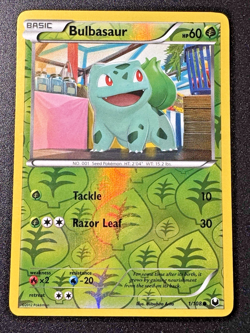 Bulbasaur 1/108 BW Dark Explorers Pokemon Card Reverse Holo Foil Rare LP - Image 1