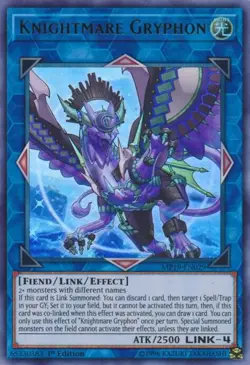Yu-Gi-Oh! TCG Knightmare Gryphon 2019 Gold Sarcophagus Tin Mega Pack MP19-EN029 - Image 1