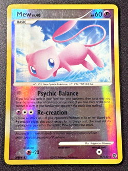 Mew 15/132 D&P Secret Wonders Pokemon Card Reverse Holo Foil Rare MP - Image 1