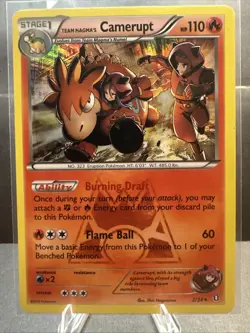 Team Magma's Camerupt 2/34 Holo Rare XY Double Crisis Foil Card Pokemon TCG - Image 1