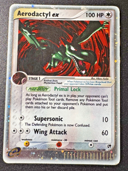 Aerodactyl ex 94/100 EX Sandstorm Pokemon Card Holo Foil Rare MP - Image 1