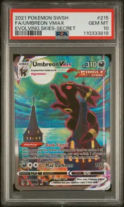 Pokemon Umbreon VMAX PSA 10 215/203 Evolving Skies - Image 1