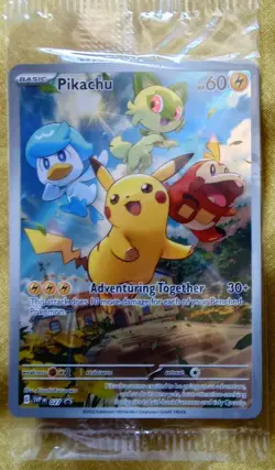 Pokemon Pikachu TCG SVP027 Paldea Evolved ETB Promo Card Sealed - Image 1