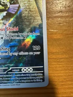 Pokemon Aegislash Illustration Rare Full Art Holo 210/182 Paradox Rift 2023 NM - Image 5