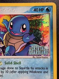 Squirtle 64/100 EX Crystal Guardians Pokemon Card Reverse Holo Rare Near Mint - Image 4