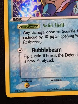 Squirtle 64/100 EX Crystal Guardians Pokemon Card Reverse Holo Rare Near Mint - Image 5