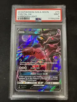 2018 Pokemon Sun & Moon Yvetal Sun & Moon #79 PSA 9 Mint Forbidden Light - Image 1