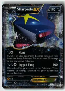 Sharpedo EX ⭐ 91/160 Holo EX Rare Primal Clash 2015 Pokemon NM - Image 1