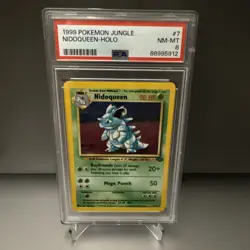 PSA 8 NM-MINT Nidoqueen 7/64 Jungle Unlimited 1999 Pokemon Card - Image 1