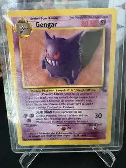 Gengar 20/62 1st Edition Fossil Pokemon TCG MP CONDITION Rare - Image 1