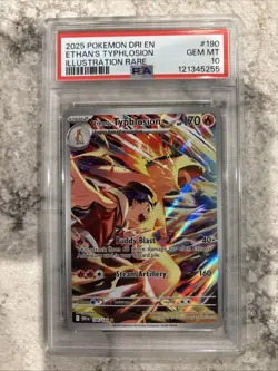 Ethan's Typhlosion IR 190/182 Pokemon Destined Rivals Gem Mint PSA 10 - Image 1