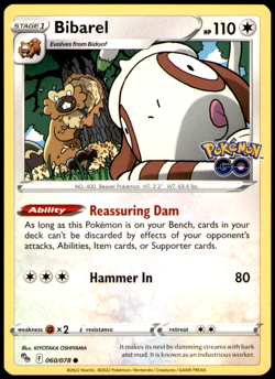 Bibarel Pokemon GO 060/078 NM kawayoo - Image 1
