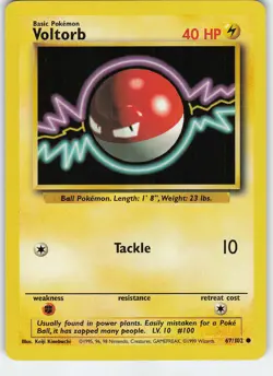 Voltorb 067/102 Common Base Set LP Pokemon - Image 1
