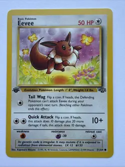 Pokemon Jungle 1st Edition Eevee 51/64 Non Holo NM - Image 1