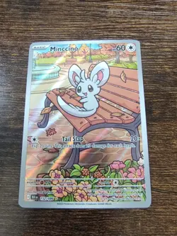 Minccino 152/086 Illustration Rare IR Holo Pokemon Black Bolt - Image 1