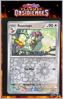 Carte Pokemon Roucoups 163/197 Reverse EV3 Ecarlate Violet Flammes Obsidiennes - Image 1