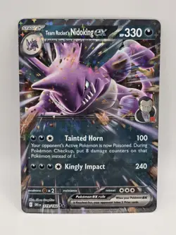 Team Rocket's Nidoking ex 119/182 Double Rare S&V: Destined Rivals Pokemon TCG - Image 1
