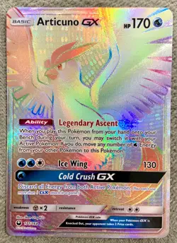 Pokemon Articuno GX 171/168 Raimbow Secret Rare Celestial Storm NM - Image 1