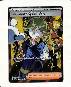Pokemon TCG Surging Sparks Clement’s Quick Wit #229/191 Ultra Rare NM - Image 1