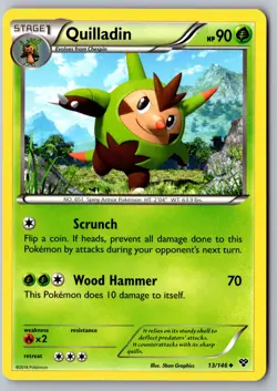 Pokemon: Quilladin Uncommon XY Base Set 13/146 LP+/NM - Image 1