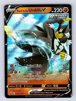 Rapid Strike Urshifu V SWSH107 Sword & Shield Promo Ultra Rare NM Pokemon TCG - Image 1