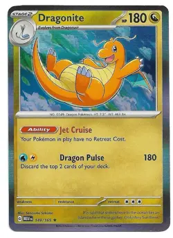 Dragonite 149/165 Rare 151 Pokemon Holo Near Mint - Image 1