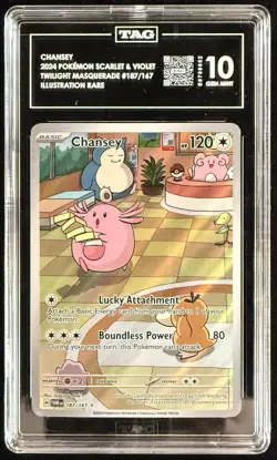 2024 Pokemon Chansey 187/167 Twilight Masquerade Holo TAG 10 - Image 1