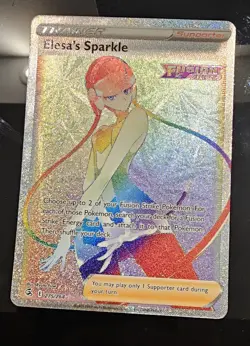 Elesa's Sparkle 275/264 Fusion Strike Full Art Secret Rare Holo Pokemon Card NM - Image 1