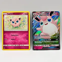 Wigglytuff GX 42/68 - Hidden Fates - w/ Jigglypuff Card - Image 1
