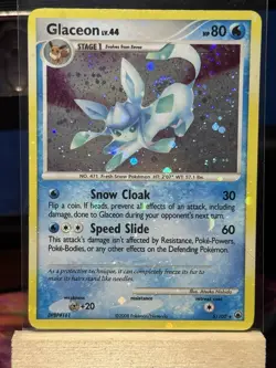 Glaceon Majestic Dawn Holo 5/100 ERROR-ENTIRE CARD HOLO BLEED W/ TWO SWIRLS - Image 1