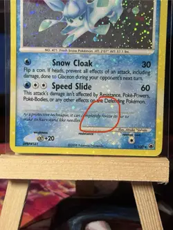 Glaceon Majestic Dawn Holo 5/100 ERROR-ENTIRE CARD HOLO BLEED W/ TWO SWIRLS - Image 3