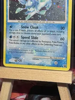 Glaceon Majestic Dawn Holo 5/100 ERROR-ENTIRE CARD HOLO BLEED W/ TWO SWIRLS - Image 4