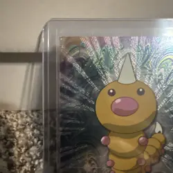 Topps Pokemon #13 Weedle HOLO/FOIL CARD - TV Animation Edition, 1999, LP - Image 2
