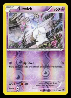 Litwick 41/119 Reverse Holo Common Phantom Forces Pokemon Card - Image 1