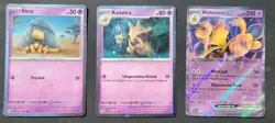 Pokemon 151 Abra Kadabra Alakazam, Promo Cards EX complete set - Image 1