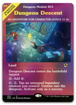 Dungeon Descent (Dungeon Module) #352 (Foil) (NM) Forgotten Realms AFR Magic MTG - Image 1